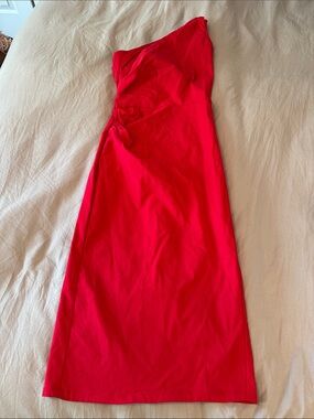 Stop Staring One-Shoulder Red Dress (7)